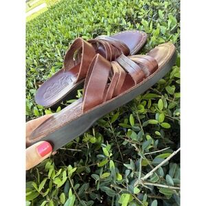 Al Badawi Camel brand handmade leather biblical Jesus sandals Made In Jerusalem